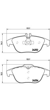 BREMBO p50068 -  Комплект тормозных колодок, дисковый тормоз