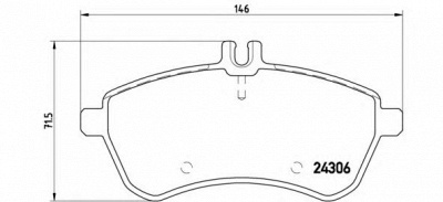 BREMBO p50071 -  Комплект тормозных колодок, дисковый тормоз