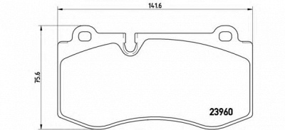 BREMBO p50074 -  Комплект тормозных колодок, дисковый тормоз