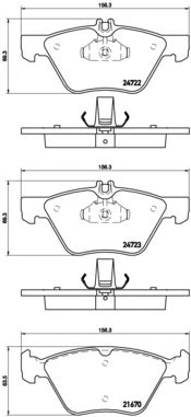 BREMBO p50075 -  Комплект тормозных колодок, дисковый тормоз