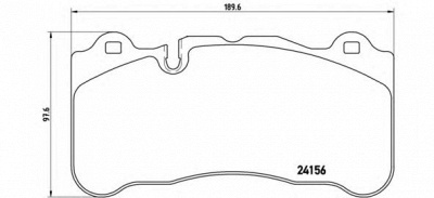BREMBO p50078 -  Комплект тормозных колодок, дисковый тормоз