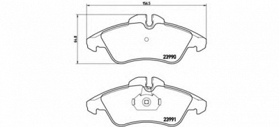 BREMBO p50080 -  Комплект тормозных колодок, дисковый тормоз