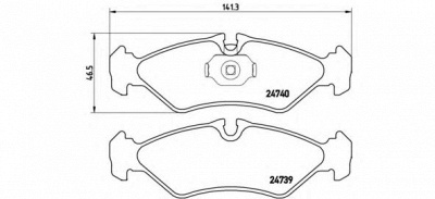 BREMBO p50081 -  Комплект тормозных колодок, дисковый тормоз
