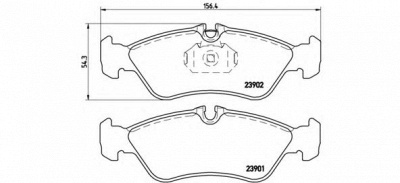 BREMBO p50082 -  Комплект тормозных колодок, дисковый тормоз