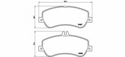 BREMBO p50086 -  Комплект тормозных колодок, дисковый тормоз