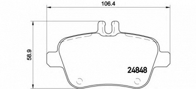 BREMBO p50091 -  Комплект тормозных колодок, дисковый тормоз