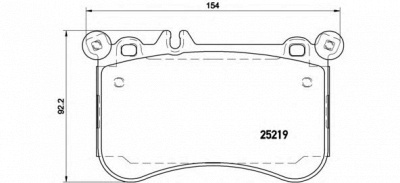 BREMBO p50097 -  Комплект тормозных колодок, дисковый тормоз