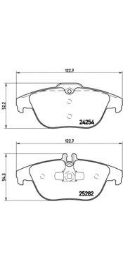 BREMBO p50104 -  Комплект тормозных колодок, дисковый тормоз