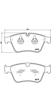 BREMBO p50105 -  Комплект тормозных колодок, дисковый тормоз