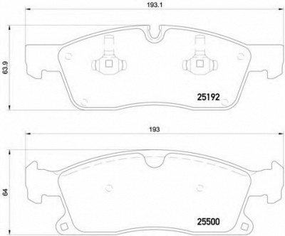 BREMBO p50109 -  Комплект тормозных колодок, дисковый тормоз