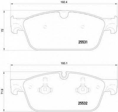 BREMBO p50112 -  Комплект тормозных колодок, дисковый тормоз
