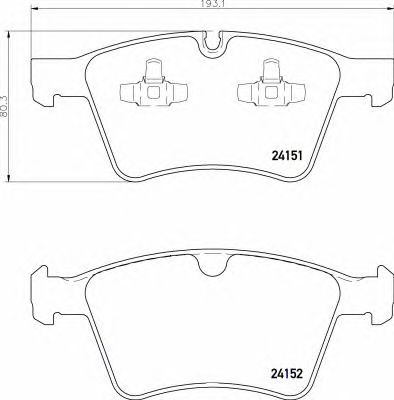 BREMBO p50115 -  Комплект тормозных колодок, дисковый тормоз