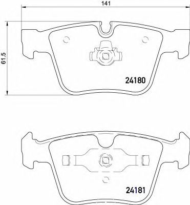 BREMBO p50116 -  Комплект тормозных колодок, дисковый тормоз
