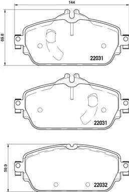 BREMBO p50119 -  КОМПЛЕКТ ТОРМОЗНЫХ КОЛОДОК, ДИСКОВЫЙ ТОРМОЗ