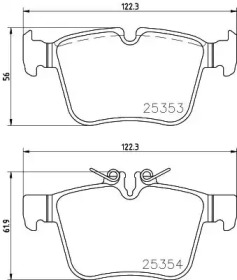 BREMBO p50122 -  Комплект тормозных колодок, дисковый тормоз