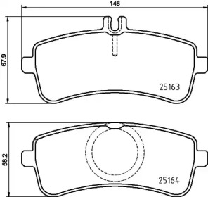 BREMBO p50132 -  Комплект тормозных колодок, дисковый тормоз