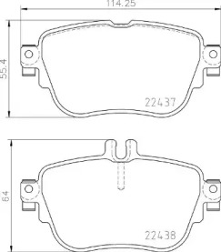 BREMBO p50136 -  Комплект тормозных колодок, дисковый тормоз