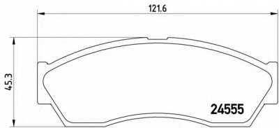 BREMBO p52019 -  Комплект тормозных колодок, дисковый тормоз