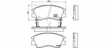 BREMBO p54008 -  Комплект тормозных колодок, дисковый тормоз