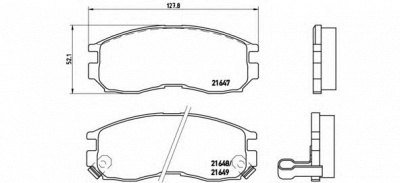 BREMBO p54014 -  Комплект тормозных колодок, дисковый тормоз