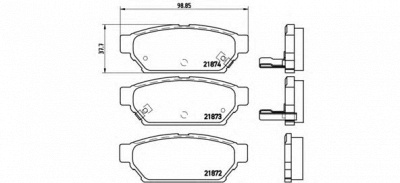 BREMBO p54016 -  Комплект тормозных колодок, дисковый тормоз