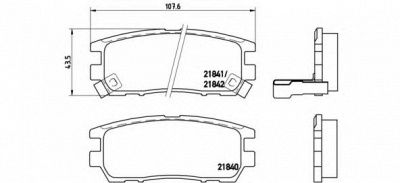 BREMBO p54018 -  Комплект тормозных колодок, дисковый тормоз