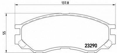 BREMBO p54020 -  Комплект тормозных колодок, дисковый тормоз