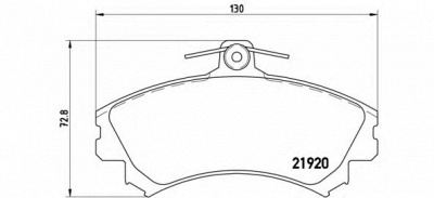 BREMBO p54022 -  Комплект тормозных колодок, дисковый тормоз