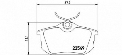 BREMBO p54023 -  Комплект тормозных колодок, дисковый тормоз