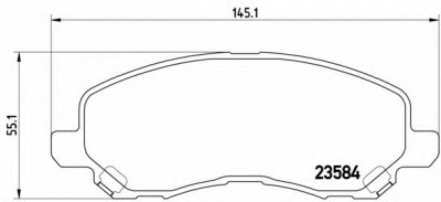 BREMBO p54030 -  Комплект тормозных колодок, дисковый тормоз