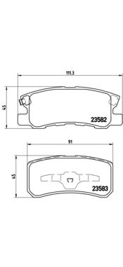 BREMBO p54031 -  Комплект тормозных колодок, дисковый тормоз