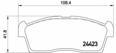 BREMBO p54049 -  Комплект тормозных колодок, дисковый тормоз