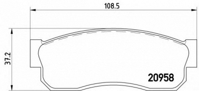 BREMBO p56011 -  Комплект тормозных колодок, дисковый тормоз