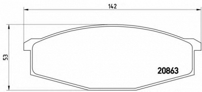 BREMBO p56015 -  Комплект тормозных колодок, дисковый тормоз