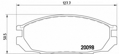 BREMBO p56020 -  Комплект тормозных колодок, дисковый тормоз