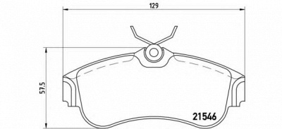 BREMBO p56022 -  Комплект тормозных колодок, дисковый тормоз