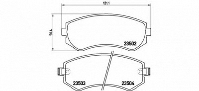 BREMBO p56039 -  Комплект тормозных колодок, дисковый тормоз