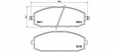 BREMBO p56041 -  Комплект тормозных колодок, дисковый тормоз