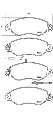 BREMBO p56042 -  Комплект тормозных колодок, дисковый тормоз
