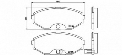 BREMBO p56045 -  Комплект тормозных колодок, дисковый тормоз