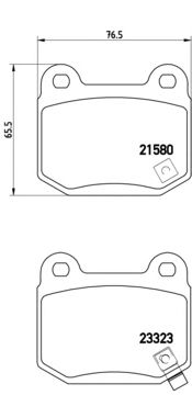 BREMBO p56048 -  Комплект тормозных колодок, дисковый тормоз