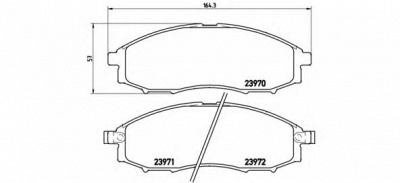 BREMBO p56049 -  Комплект тормозных колодок, дисковый тормоз