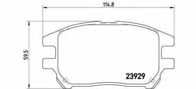 BREMBO p56050 -  Комплект тормозных колодок, дисковый тормоз