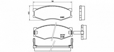 BREMBO p56056 -  Комплект тормозных колодок, дисковый тормоз