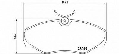 BREMBO p56061 -  Комплект тормозных колодок, дисковый тормоз