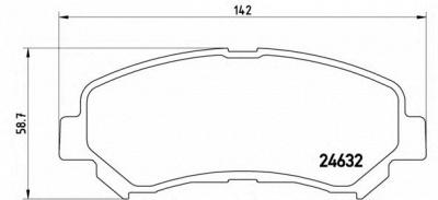 BREMBO p56062 -  Комплект тормозных колодок, дисковый тормоз