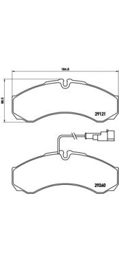 BREMBO p56069 -  Комплект тормозных колодок, дисковый тормоз