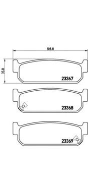BREMBO p56071 -  Комплект тормозных колодок, дисковый тормоз