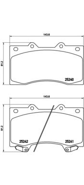 BREMBO p56081 -  Комплект тормозных колодок, дисковый тормоз