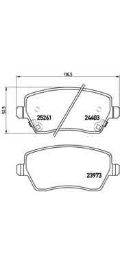 BREMBO p56086 -  Комплект тормозных колодок, дисковый тормоз